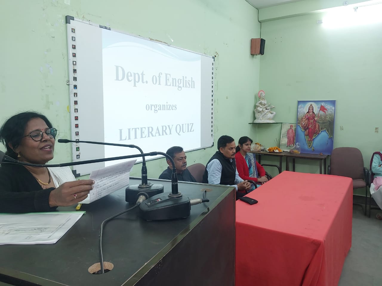 Dept. of English organized a Literary Quiz On 1st March 2024 .in which Undergraduate students participated. 