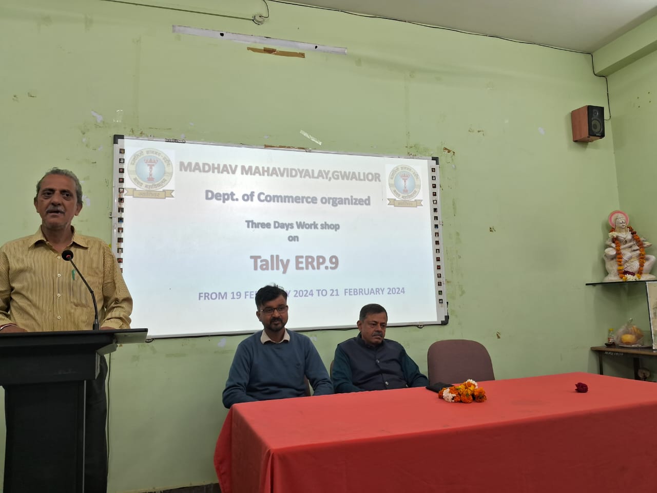 COMMERCE DEPARTMENT ORGANIZED 3 DAYS WORK SHOP ON TALLY ERP.9 FROM 19 -21 FEBRUARY 2024